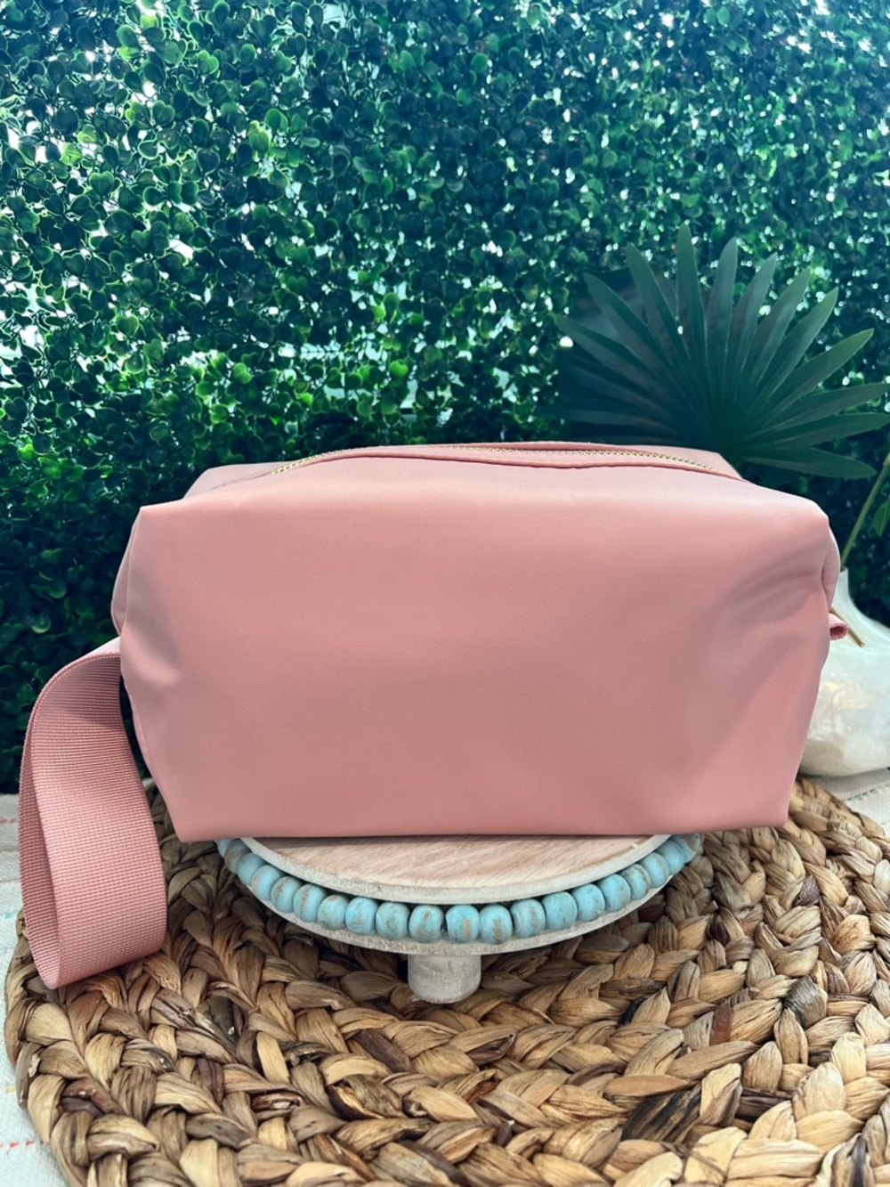 New Burberry Her Pink Cosmetic Travel Pouch with Strap | Burberry Goddess - Picture 9 of 11